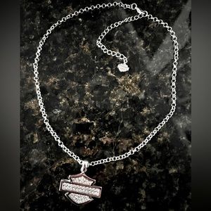 Harley Davidson Shield Bling Necklace 16”